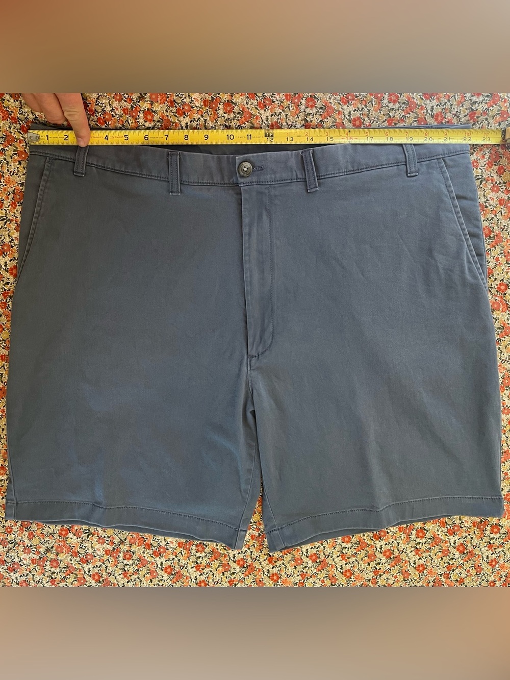 Roundtree & Yorke Mens Chino Shorts Size 44 Slate Grey
